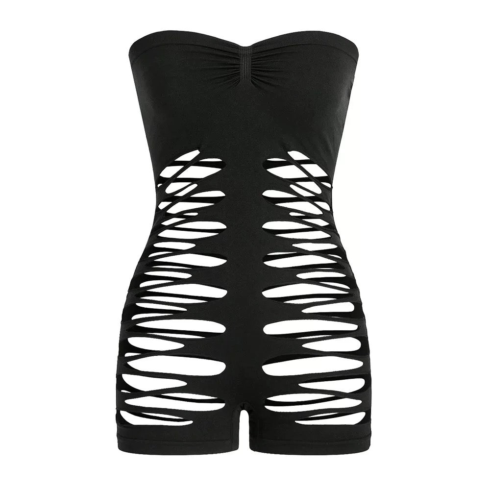 New sexy openwork bodysuit with seductive mesh fabric