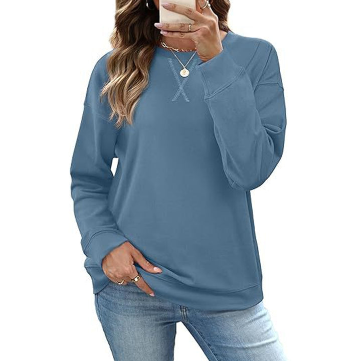 Loose-fit long-sleeve crew-neck sweatshirt
