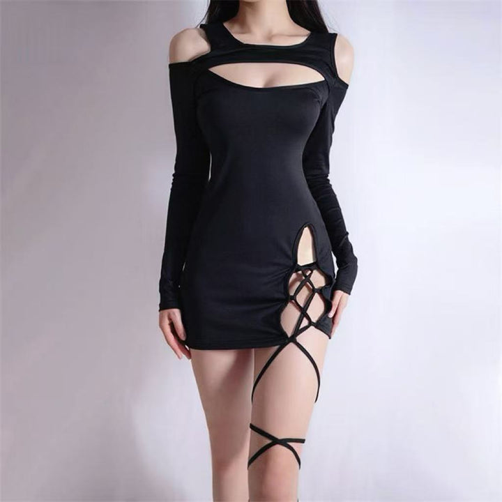 Lace-up sexy secretary nightgown set