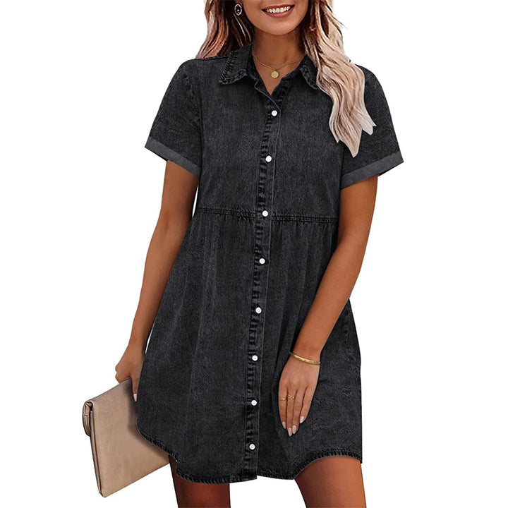 Relaxed-fit denim dress