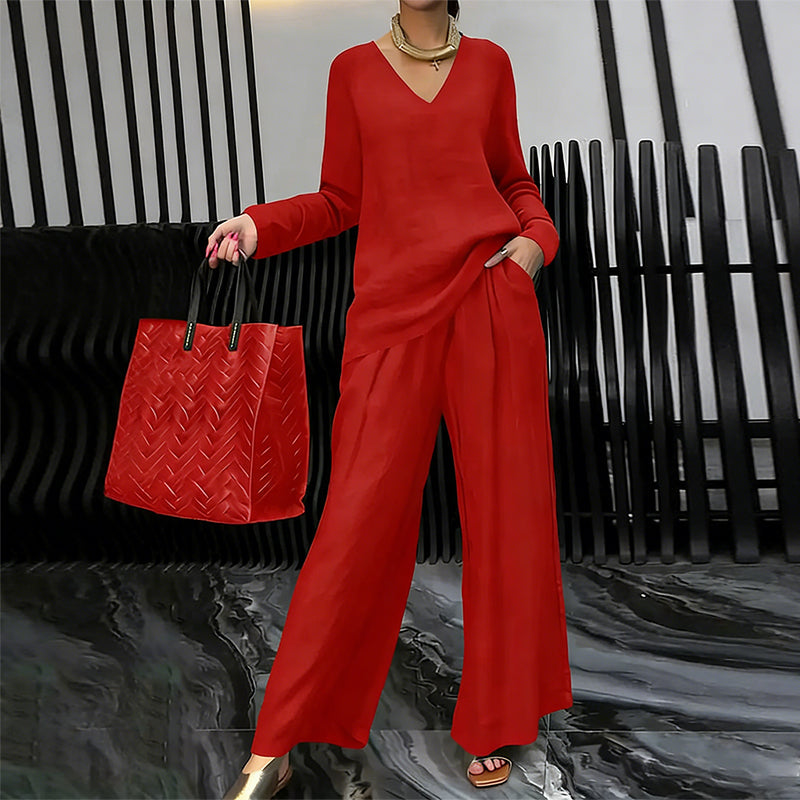 New Solid-Color Casual Matching Set for Spring and Autumn
