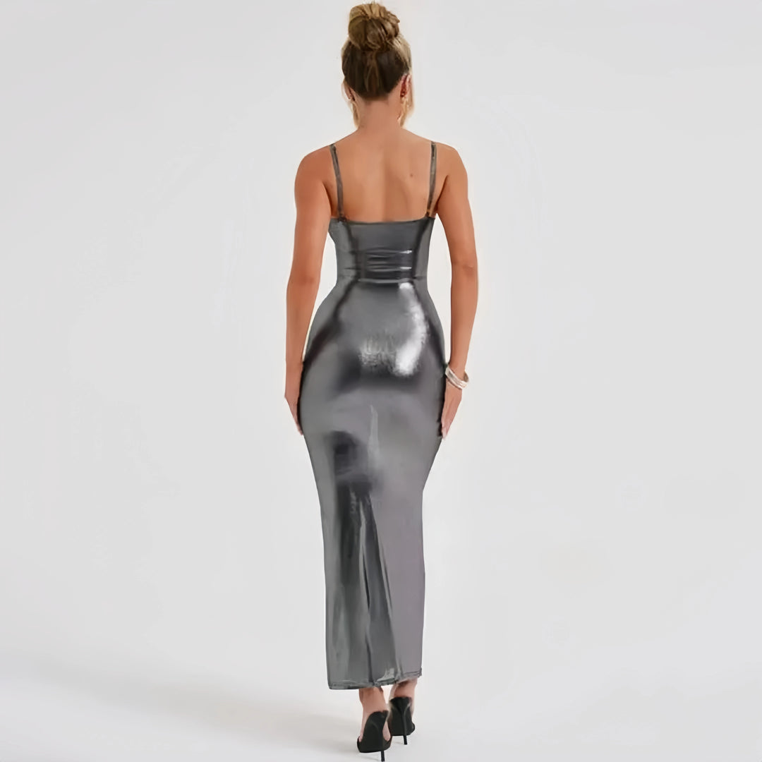 Sexy off-the-shoulder slim-fit suspender dress