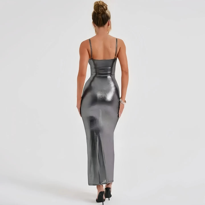Sexy off-the-shoulder slim-fit suspender dress