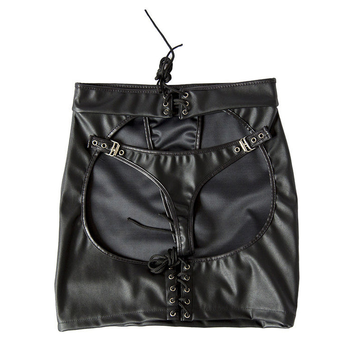 Sexy Black Patent Leather Miniskirt