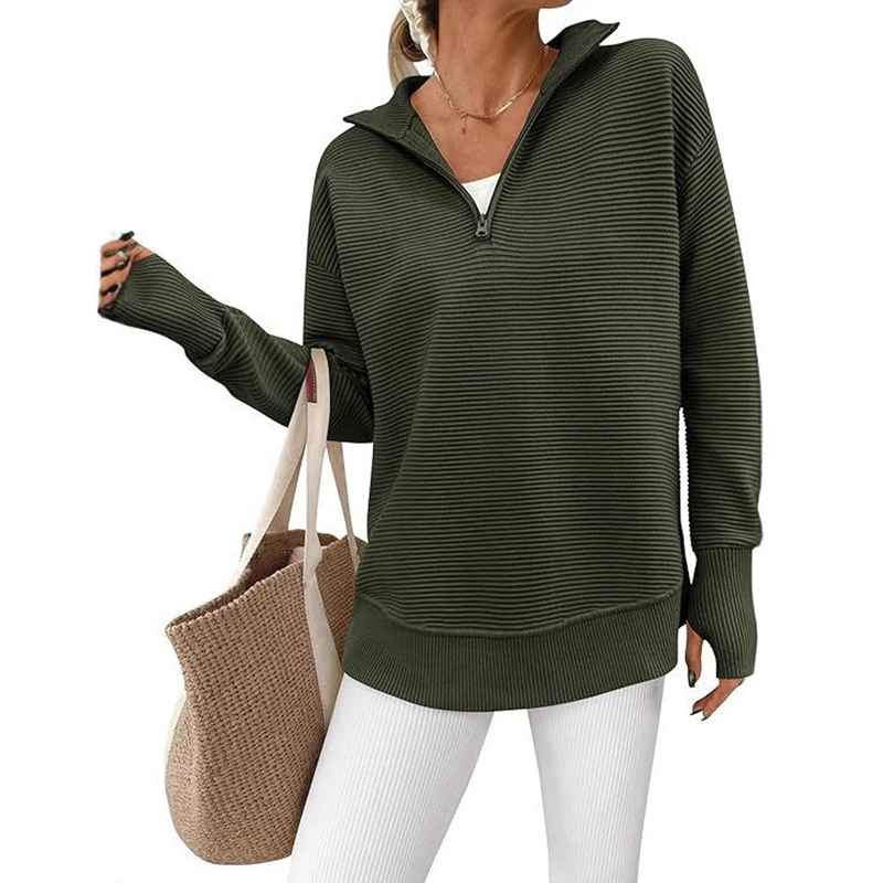 New long-sleeve ribbed knit top