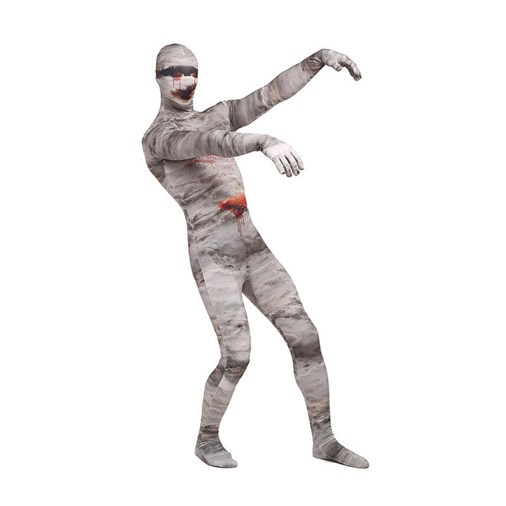 High-stretch, full-body mummy costume bodysuit