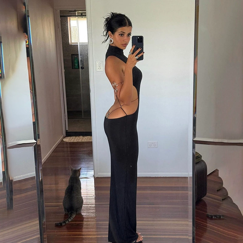 Sexy Open-Back Bow Dress