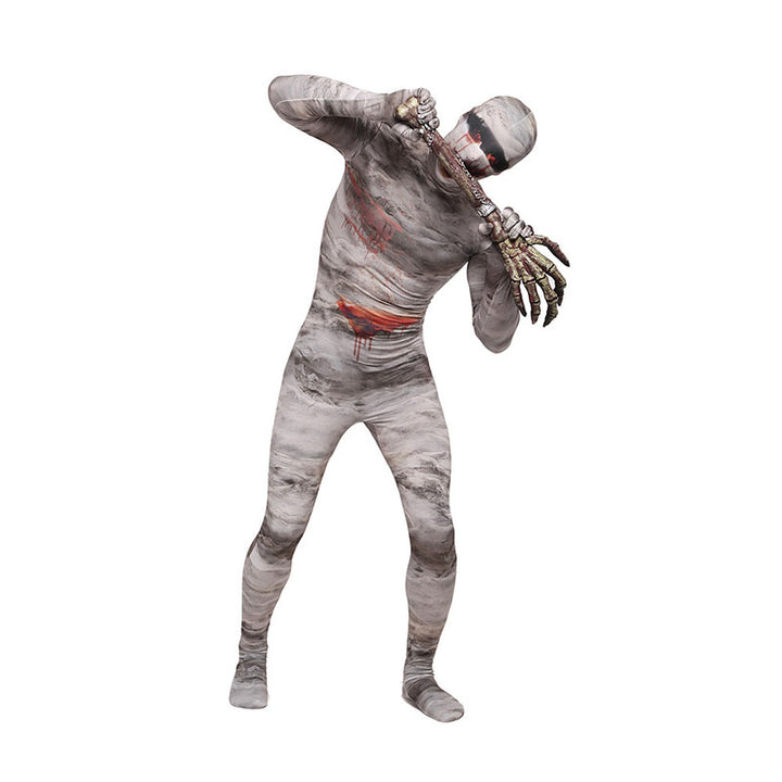 High-stretch, full-body mummy costume bodysuit