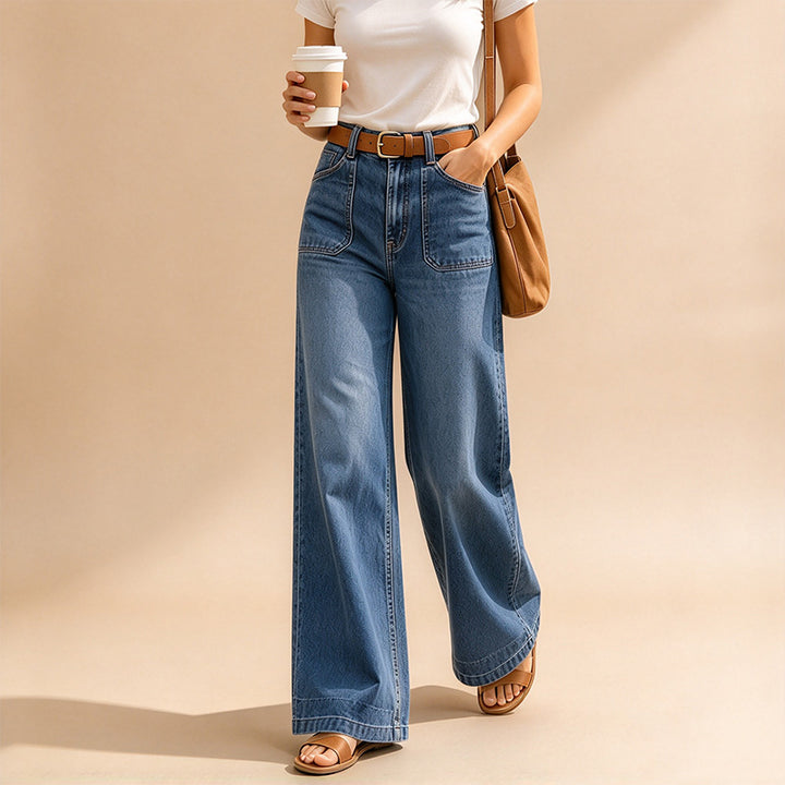 American-style slimming wide-leg jeans (Spring/Autumn)