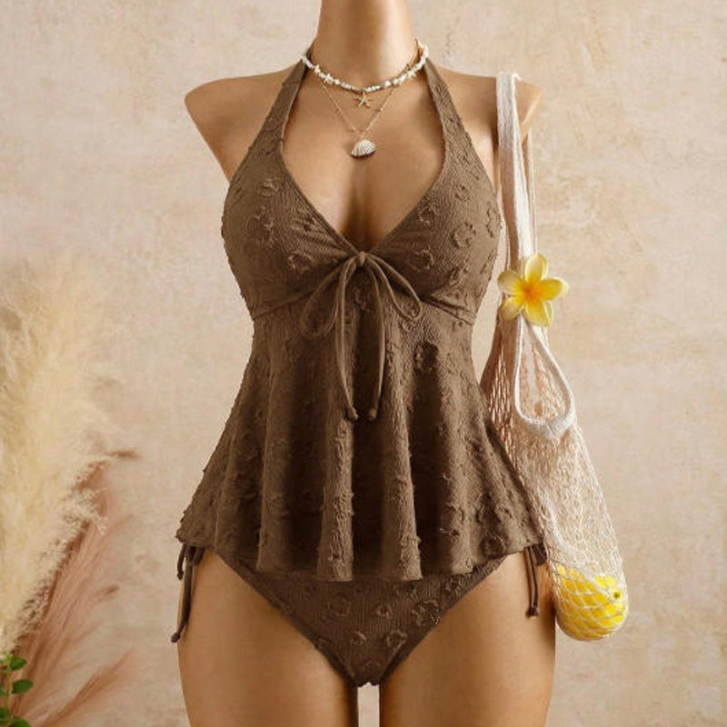 Best-Selling Ruffled Halter Swimsuit