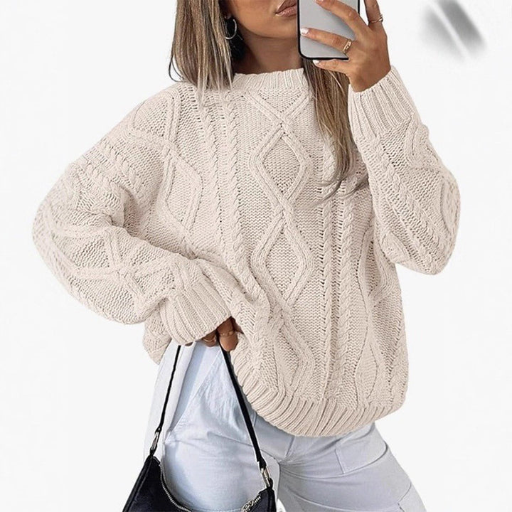New Autumn/Winter Solid-Color Loose-Fit Knit Top