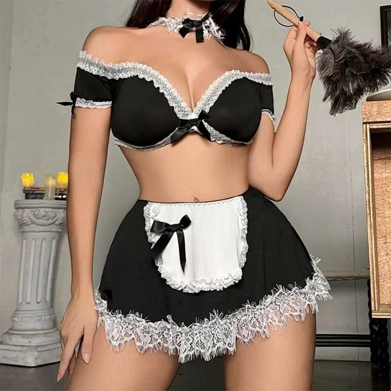 Sensual Maid Uniform Seduction