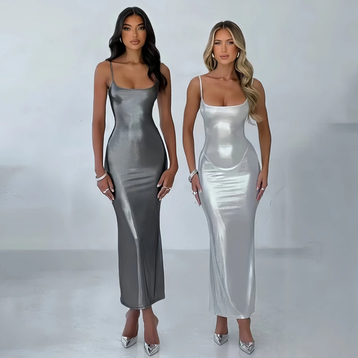 Sexy off-the-shoulder slim-fit suspender dress