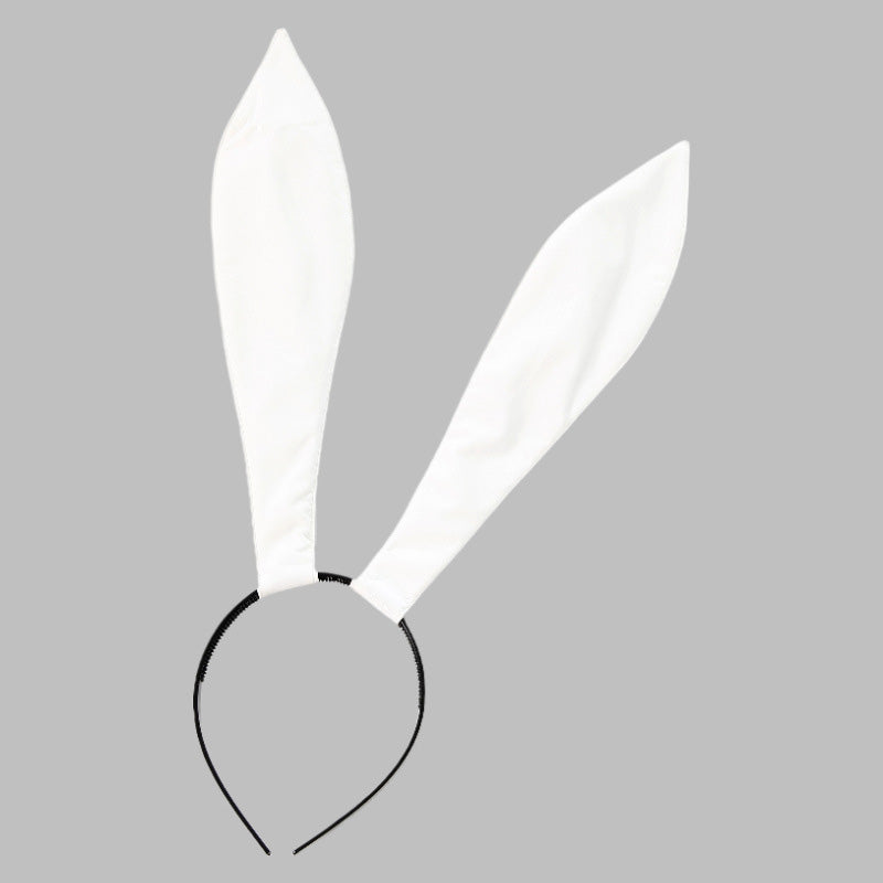 Cute Faux Leather Bunny Ear Headband