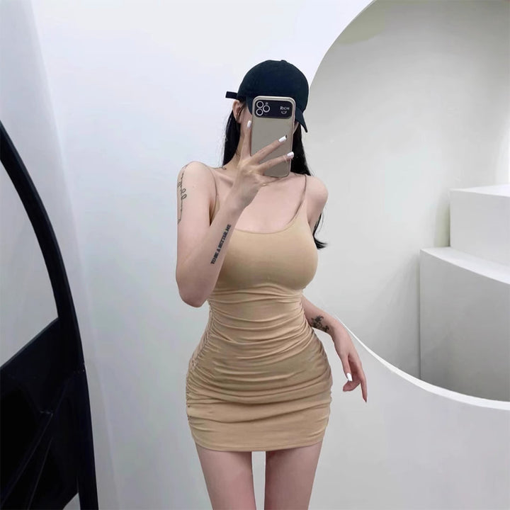 Sleeveless Slim-Fit Spaghetti-Strap Dress