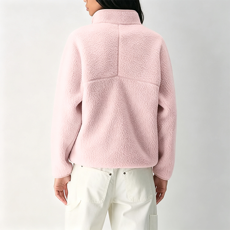 New stylish zippered fleece sweatshirt