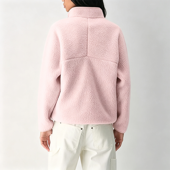 New stylish zippered fleece sweatshirt