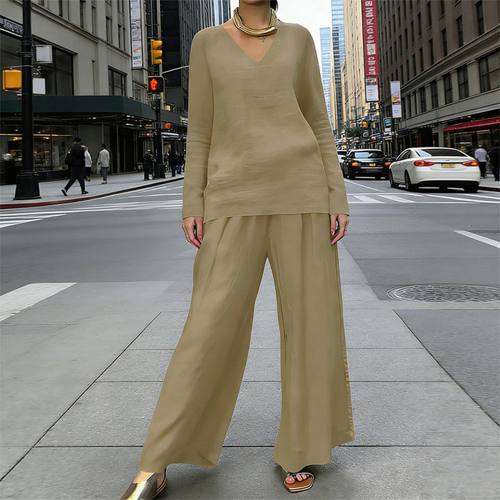 New Solid-Color Casual Matching Set for Spring and Autumn