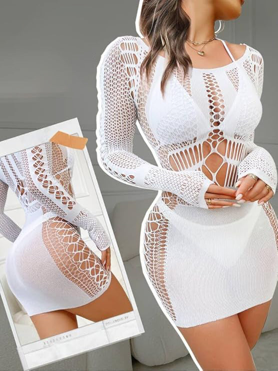 Hollow Sexy Temptation Sexy Langarm-Unterwäsche