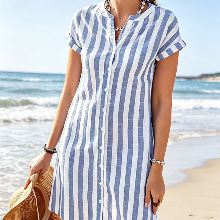 Striped Shirt Dress
