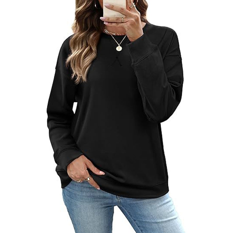 Loose-fit long-sleeve crew-neck sweatshirt