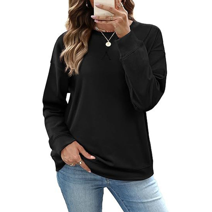 Loose-fit long-sleeve crew-neck sweatshirt