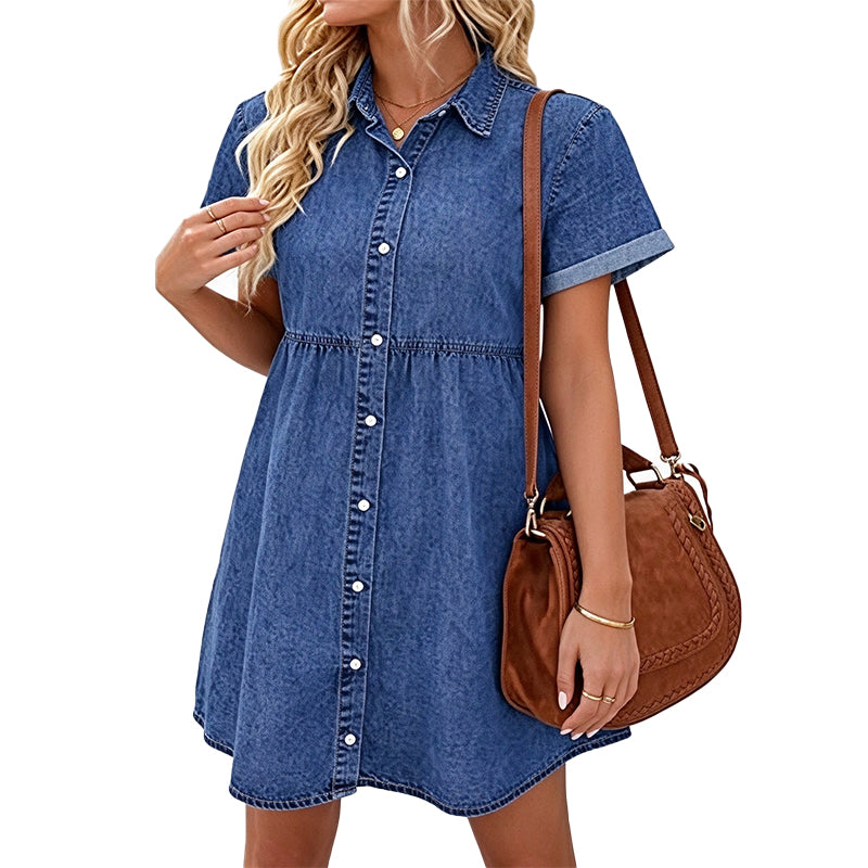 Relaxed-fit denim dress