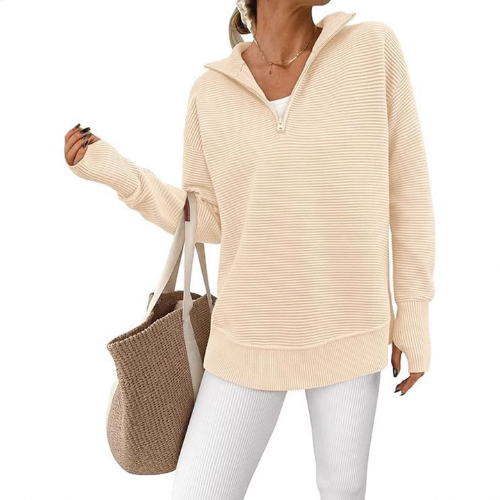 New long-sleeve ribbed knit top