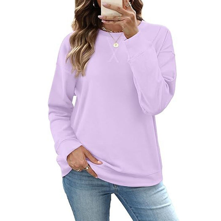 Loose-fit long-sleeve crew-neck sweatshirt