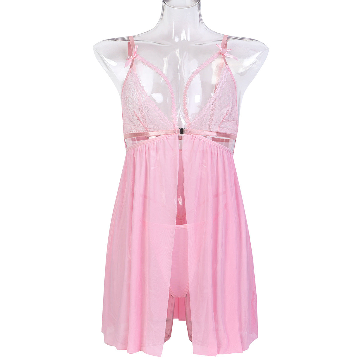 Sheer Mesh Lace Sleepwear Set