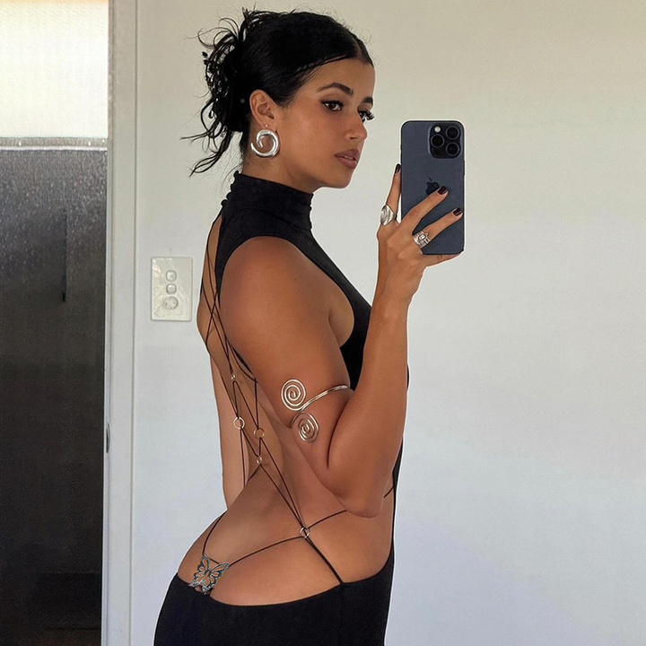 Sexy Open-Back Bow Dress