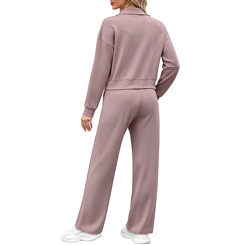 New Stylish Striped Color-Block Two-Piece Sportswear Set