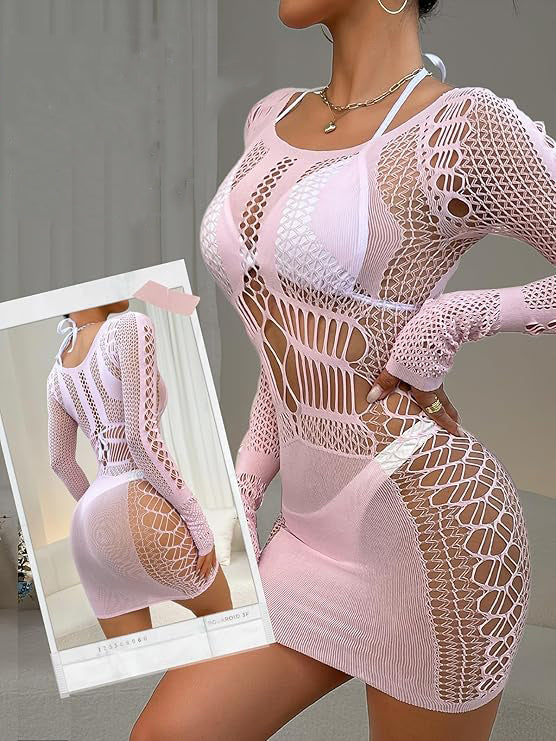 Hollow Sexy Temptation Sexy Langarm-Unterwäsche