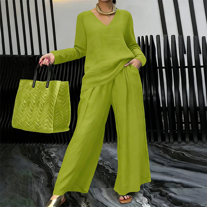 New Solid-Color Casual Matching Set for Spring and Autumn