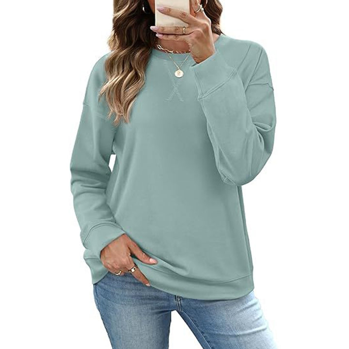 Loose-fit long-sleeve crew-neck sweatshirt