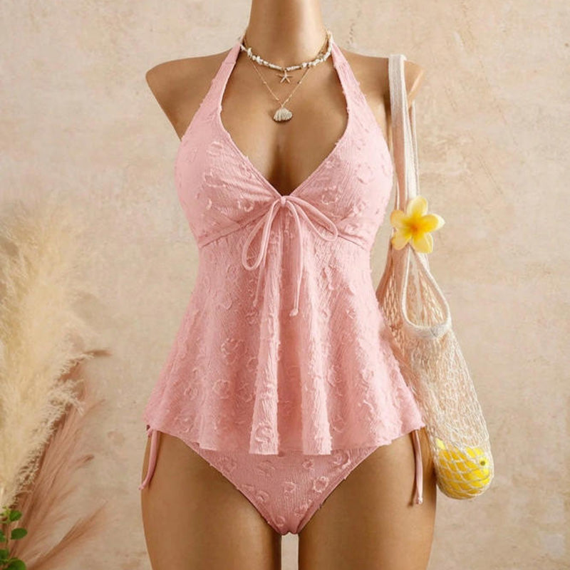 Best-Selling Ruffled Halter Swimsuit