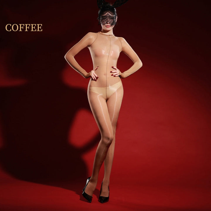 Glossy Seam Front Bodystocking