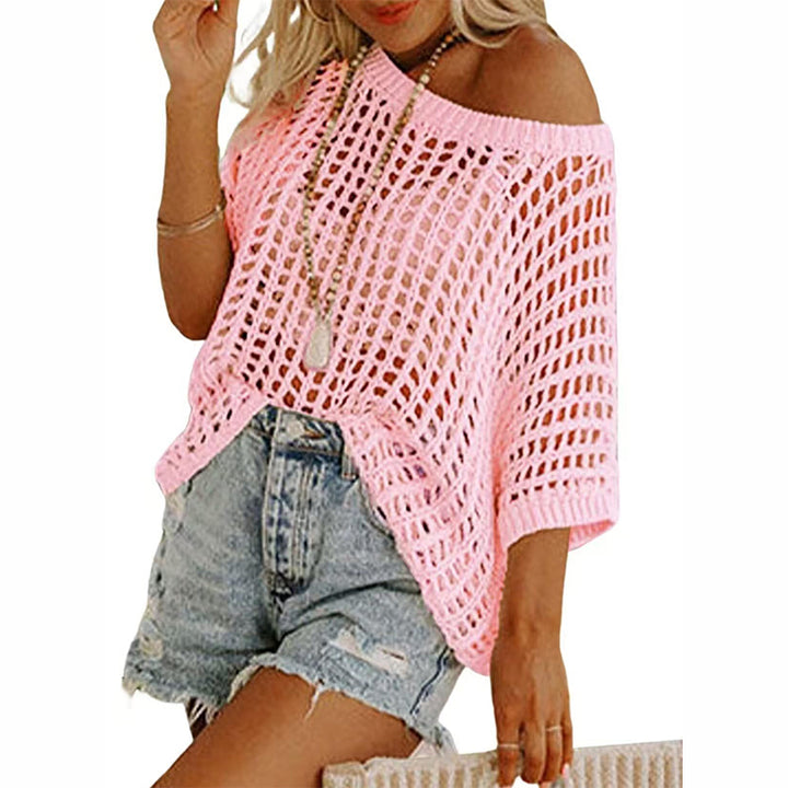 New Loose Open-Knit Beach Cover-Up