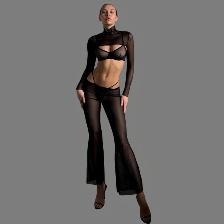 Bestselling crop top lingerie set (4 pieces)