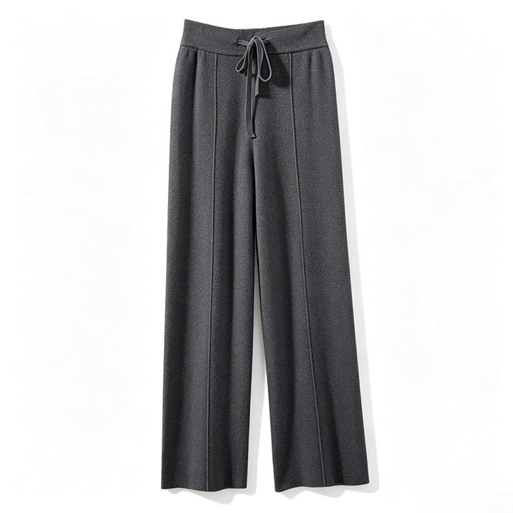 New Autumn/Winter High-Waisted Warm Knitted Straight-Leg Pants