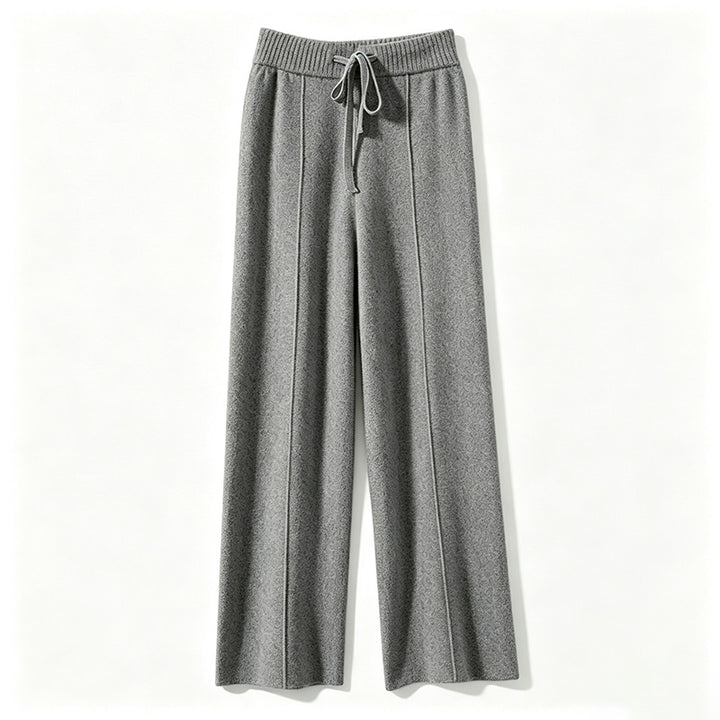 New Autumn/Winter High-Waisted Warm Knitted Straight-Leg Pants