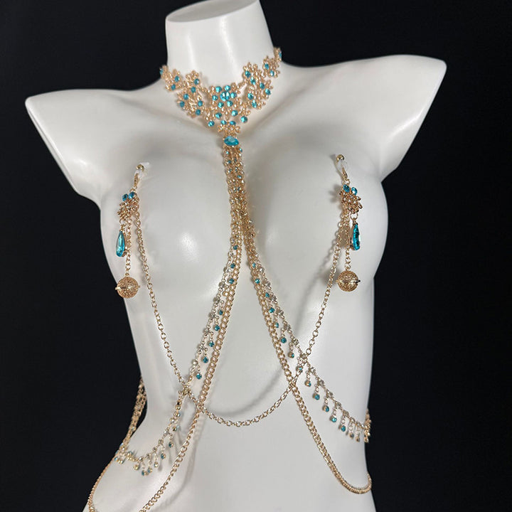 Sexy Sapphire Body Chain