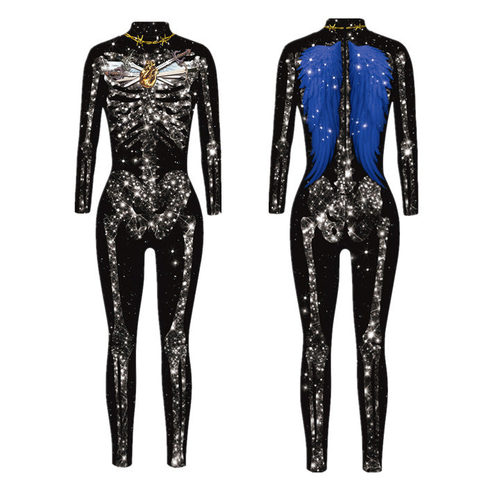 New Halloween skull colorful 3D digital printing leggings