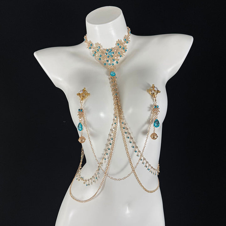 Sexy Sapphire Body Chain