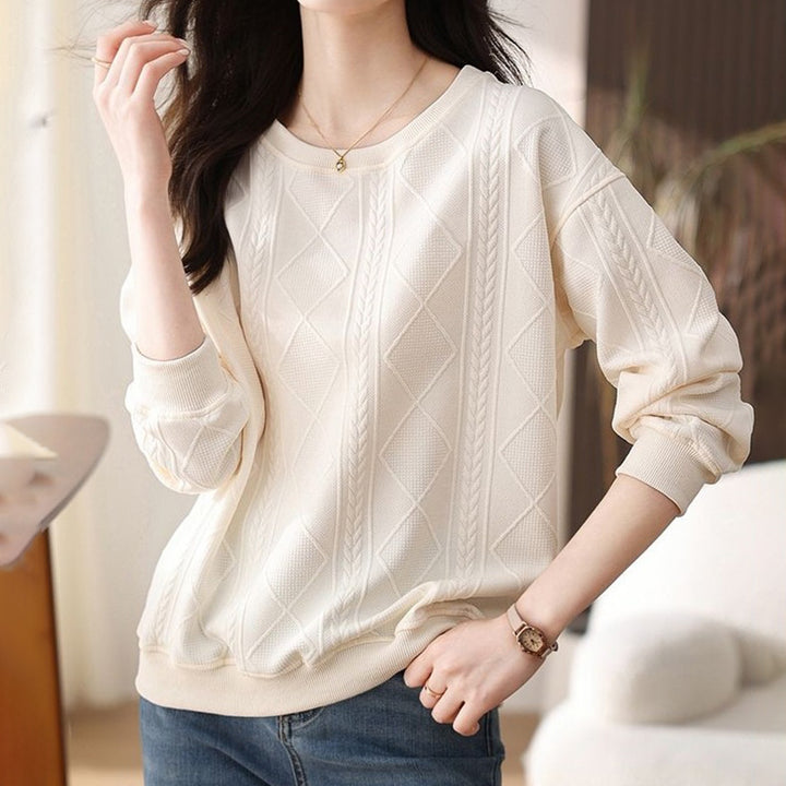 Loose-fit crew-neck top for autumn/winter