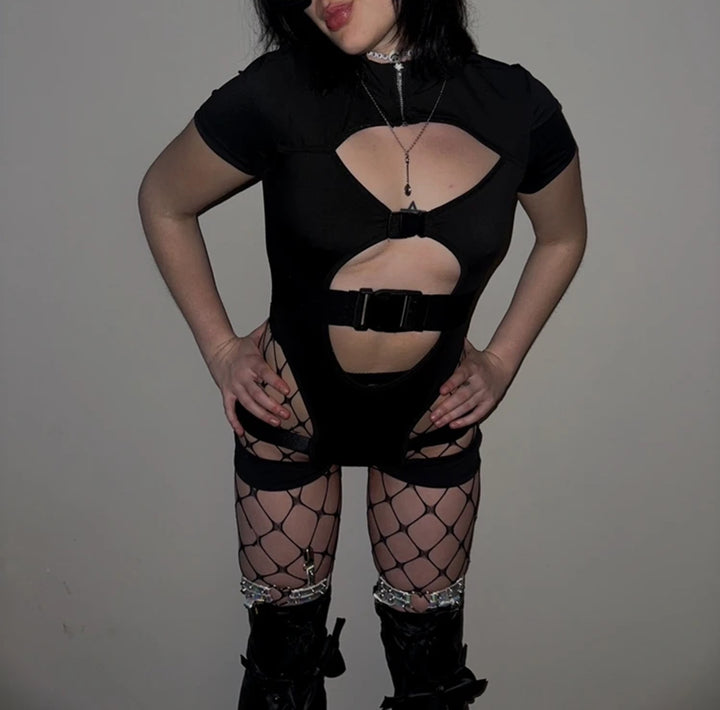 New sexy zipper slim-fit long-sleeved bodysuit