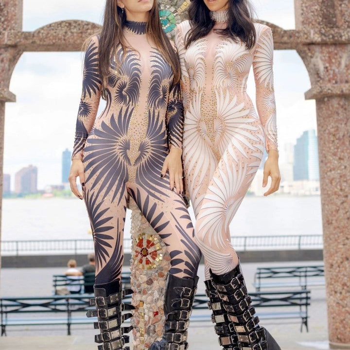 Halloween hot sale exotic pattern digital print long-sleeved leggings