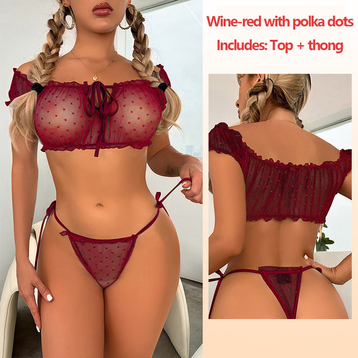 Sexy strapless bra and panty set for summer