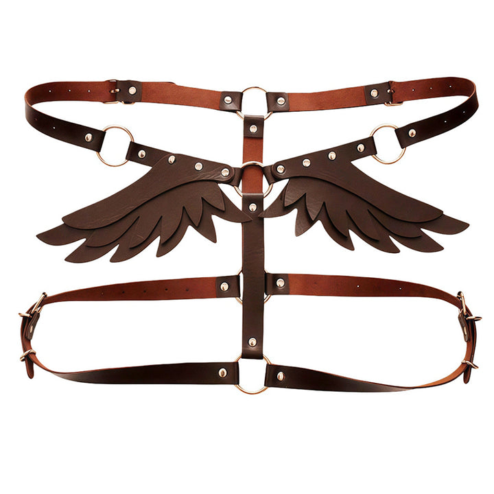 Eco-friendly PU leather Angel Wings harness