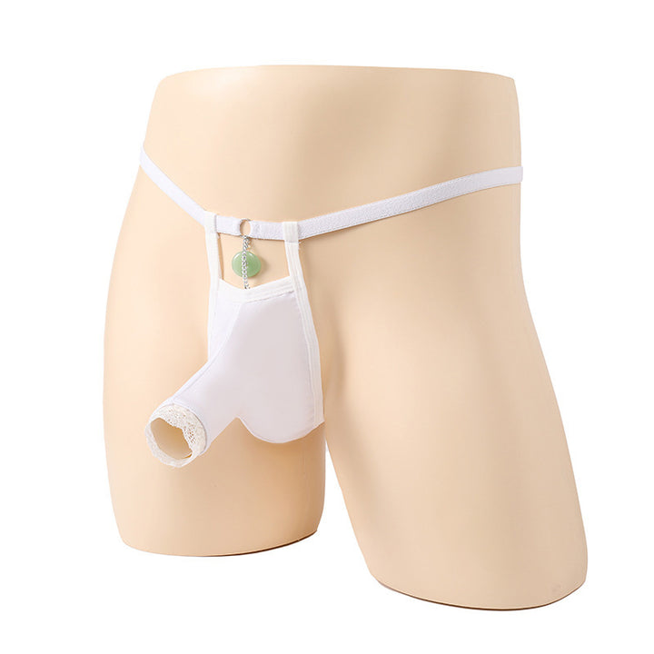 Men’s stretch briefs with cutout lace trim